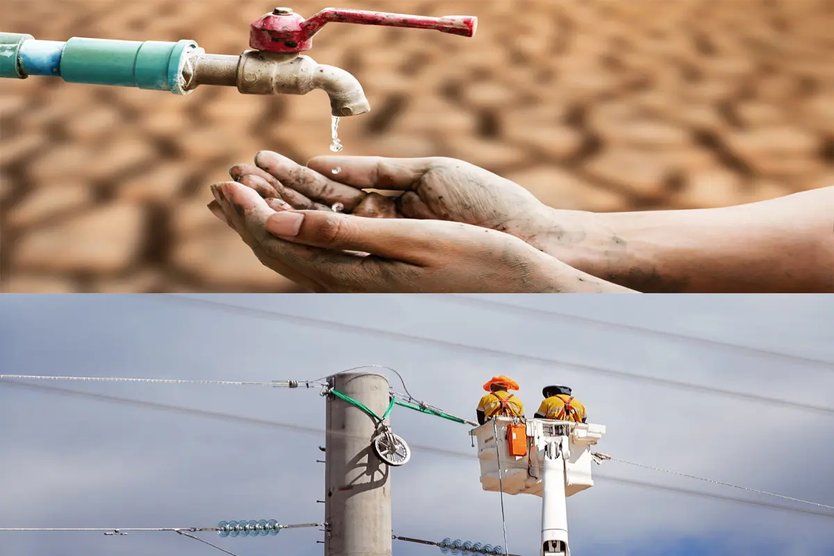 Lack of water and electricity