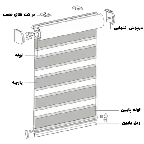 اجزای تشکیل دهنده پرده زبرا